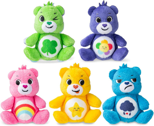 Care Bears 3-Inch Micro Plush 5-Pack Treasure Box Figure Set