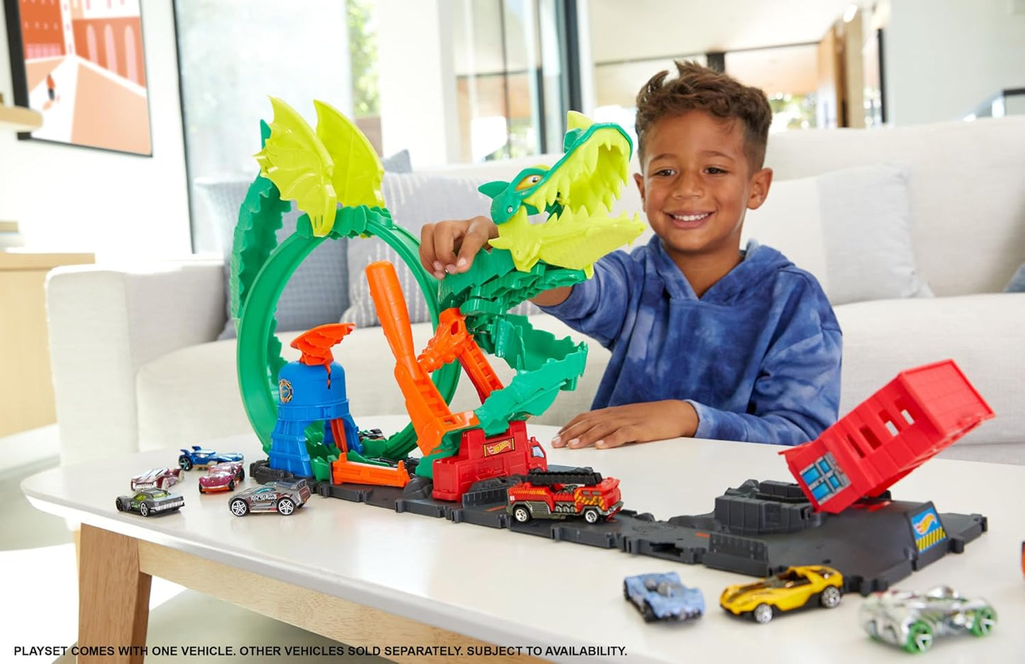 Hot Wheels Dragon Drive Firefight Playset