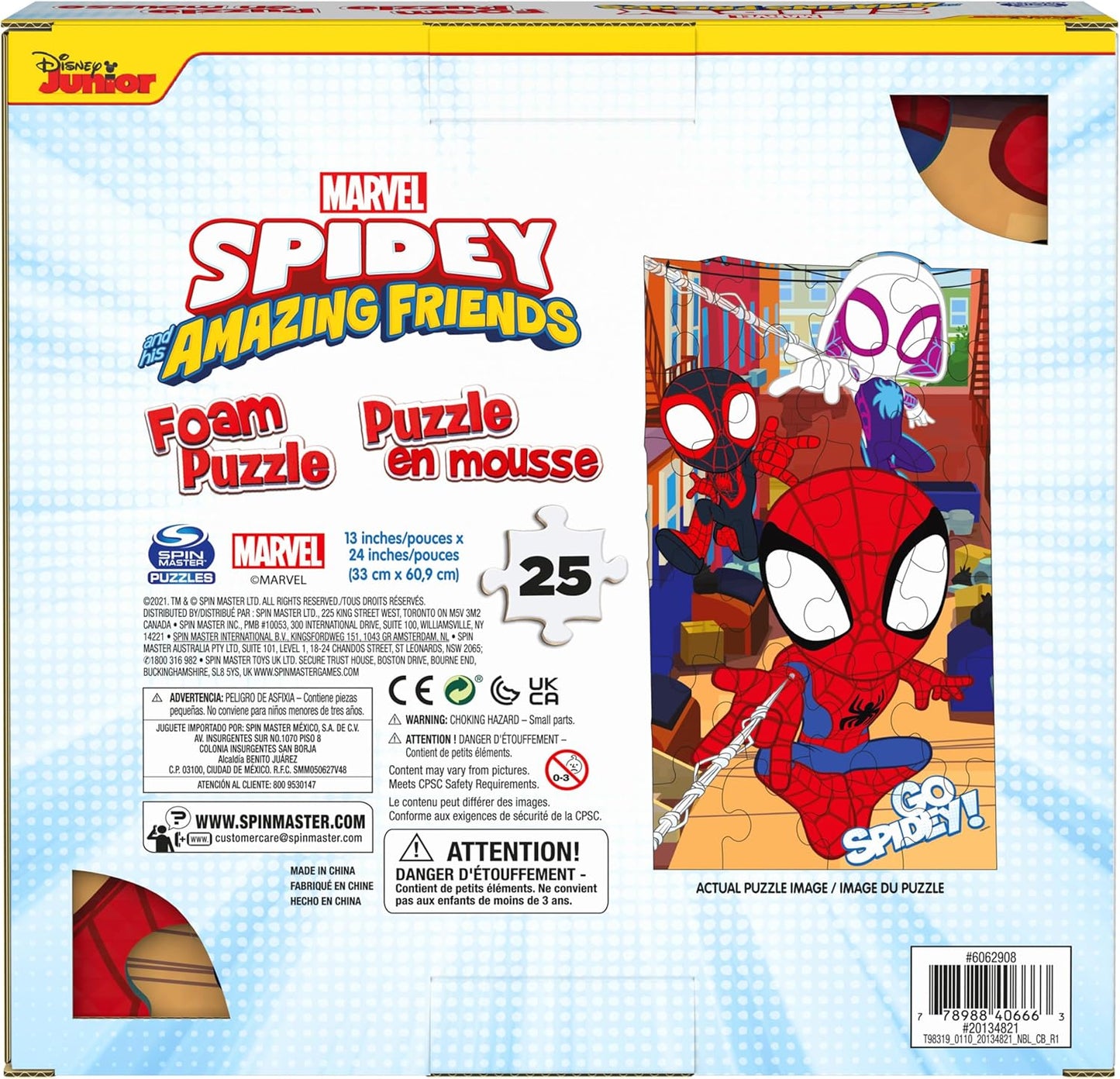 Marvel Spin Master Spidey and His Amazing Friends 25pc Foam Puzzle Mat