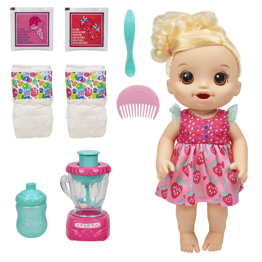 Baby Alive Magical Mixer Strawberry Shake Baby Doll (Blonde Hair)