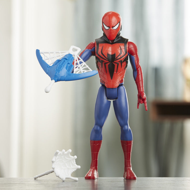 Marvel Titan Hero Series Blast Gear Spider-Man 12-Inch Action Figure with Launcher and Accessories