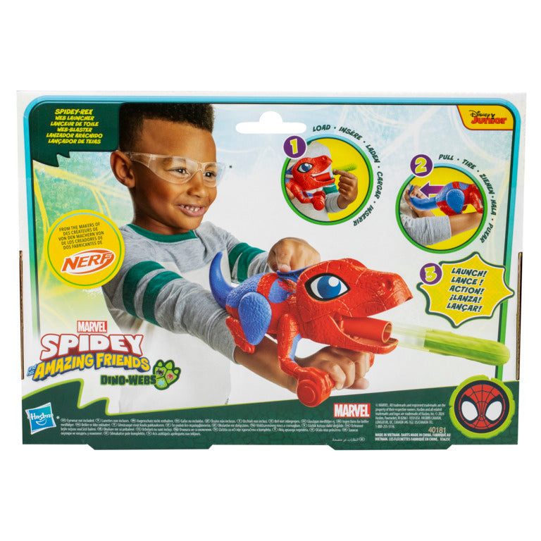 Nerf Spidey and His Amazing Friends Dino-Webs Spidey-Rex Web Launcher