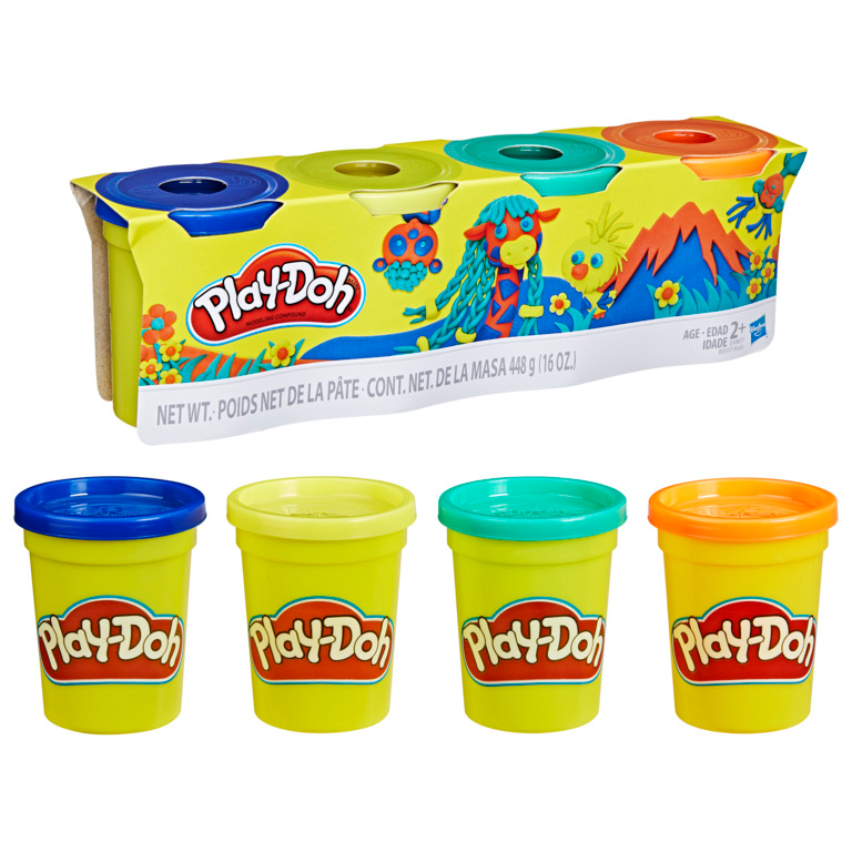 Play-Doh Wild Colors 4 ounce tubs 4-Pack