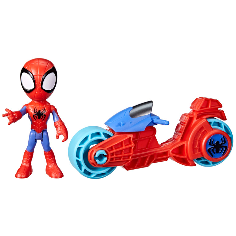 Marvel Spidey and His Amazing Friends 4" Spidey Figure and Motorcycle Set
