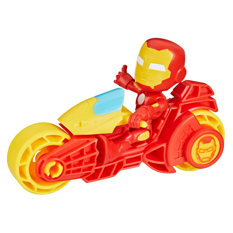 Marvel Spidey and His Amazing Friends 4" Iron Man Figure and Motorcycle Set