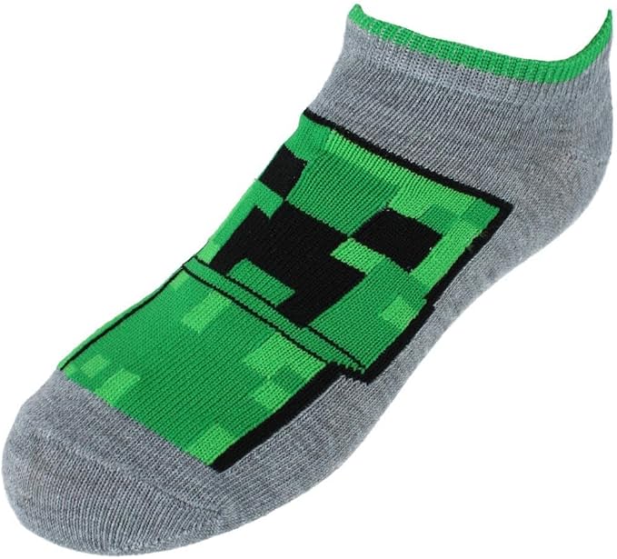 Minecraft Novelty Printed Mix-It-Up Socks 6 Pairs (Boys Size 9-2.5)