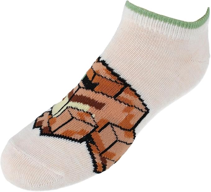 Minecraft Novelty Printed Mix-It-Up Socks 6 Pairs (Boys Size 9-2.5)