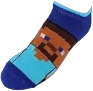 Minecraft Novelty Printed Mix-It-Up Socks 6 Pairs (Boys Size 9-2.5)