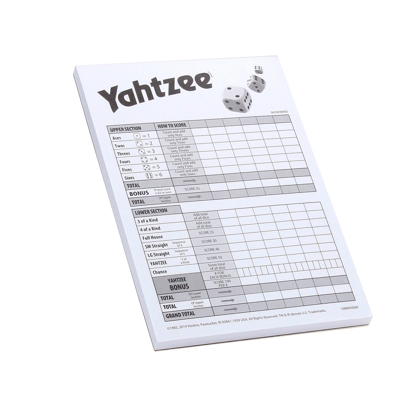 Yahtzee Score Pads