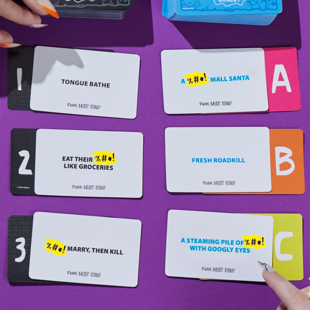 Fork Milk Kidnap Action Card Game!
