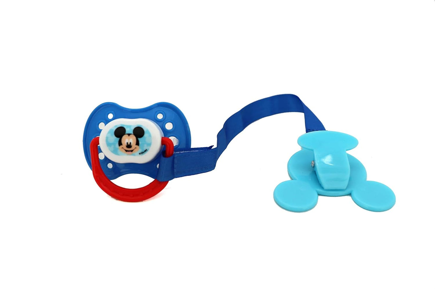 Disney Mickey Mouse Baby Orthodontic 4pc Pacifier and Holder Set