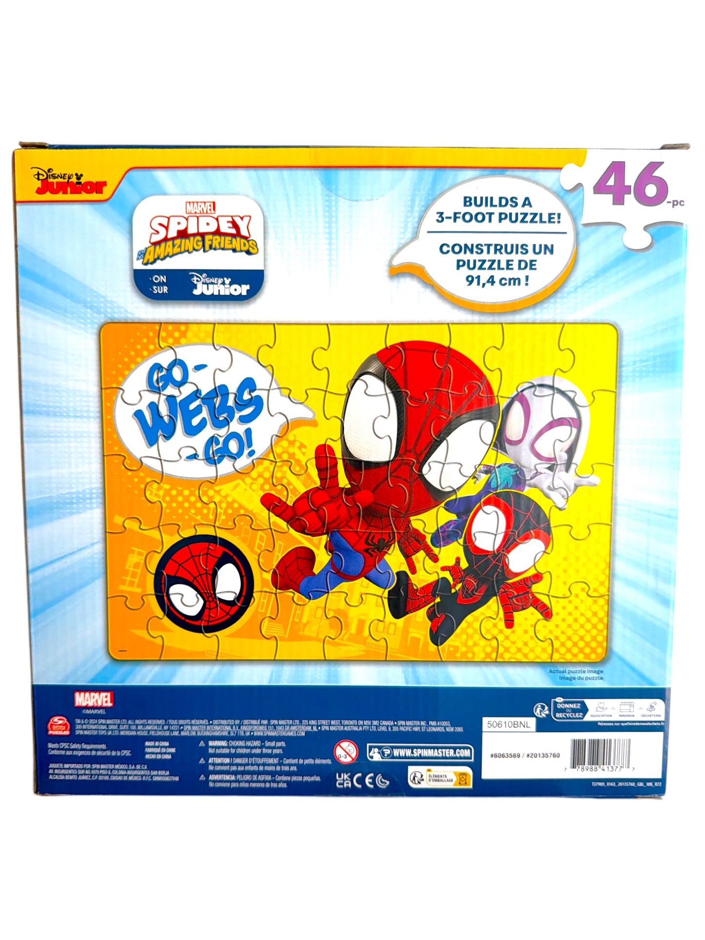 Marvel Spidey and His Amazing Friends Spin Master 46-Piece Floor Puzzle