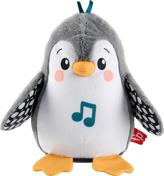 Fisher Price Baby Tummy Time Toy Flap & Wobble Penguin Electronic Plush Doll