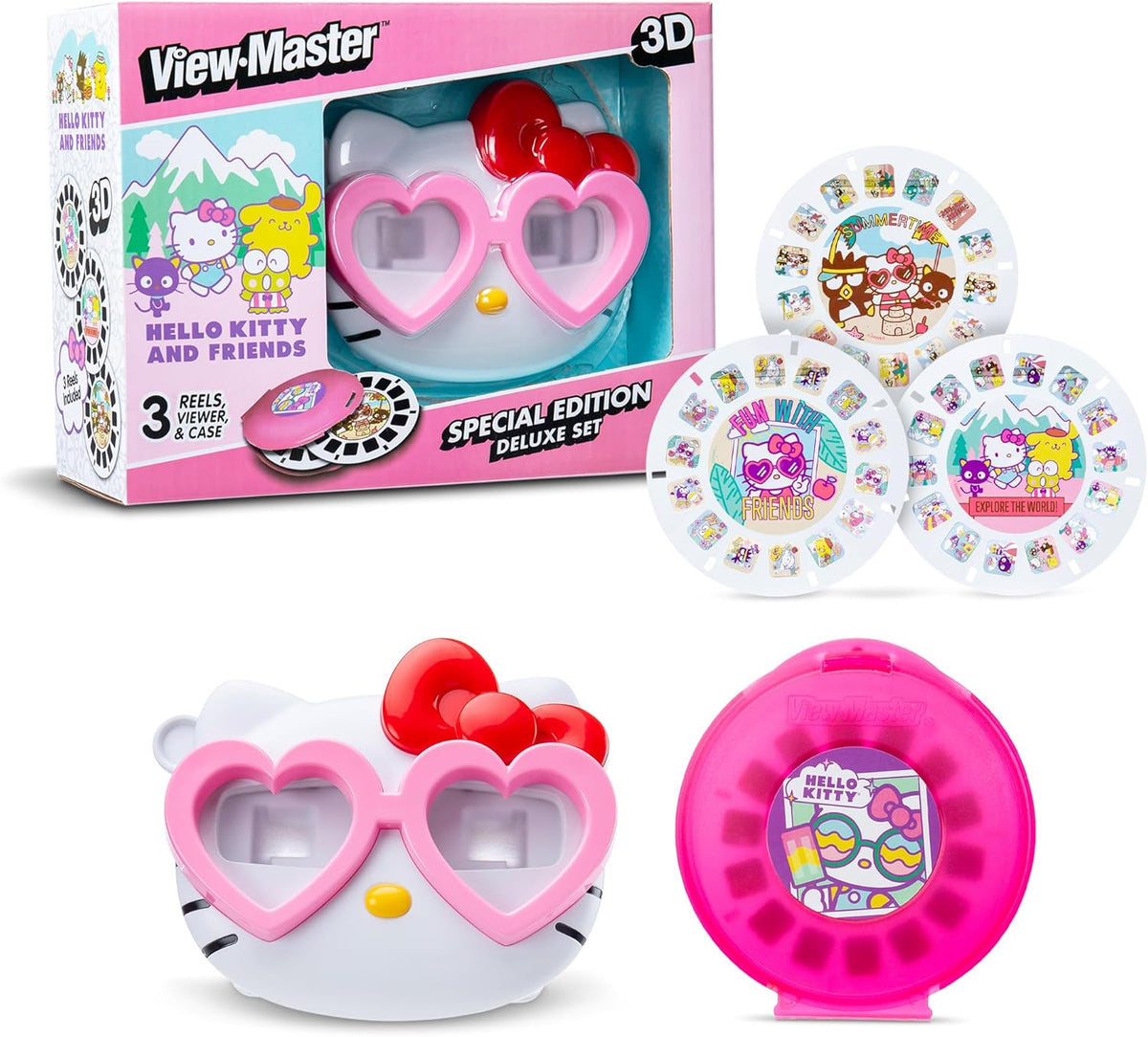 Hello Kitty Deluxe View Master Window Box Reel Viewer