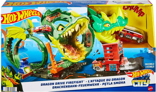 Hot Wheels Dragon Drive Firefight Playset
