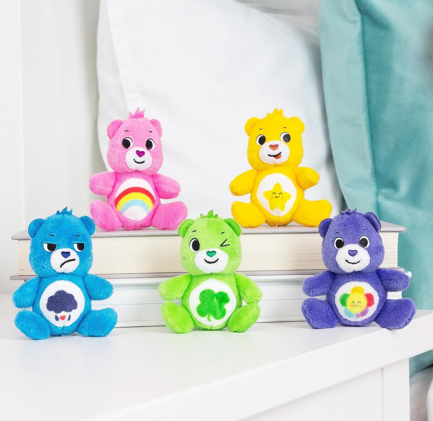 Care Bears 3-Inch Micro Plush 5-Pack Treasure Box Figure Set