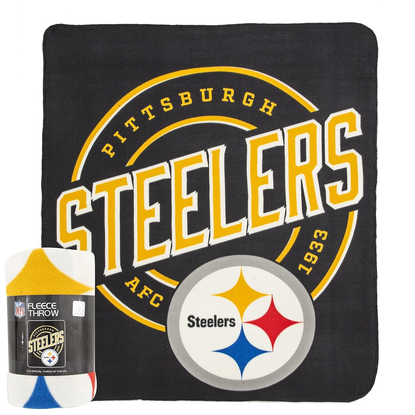 NFL Pittsburgh Steelers Fleece Throw Blanket, 50" x 60"