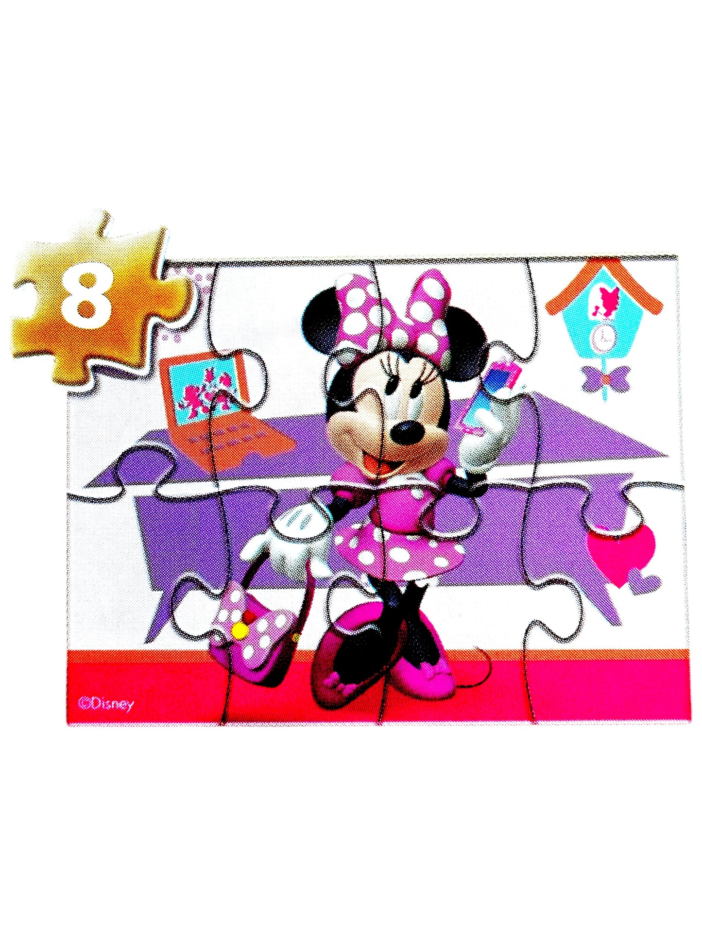 Disney's Minnie Mouse 5-Pack Faux Wood Puzzle Set in Wooden Storage Box