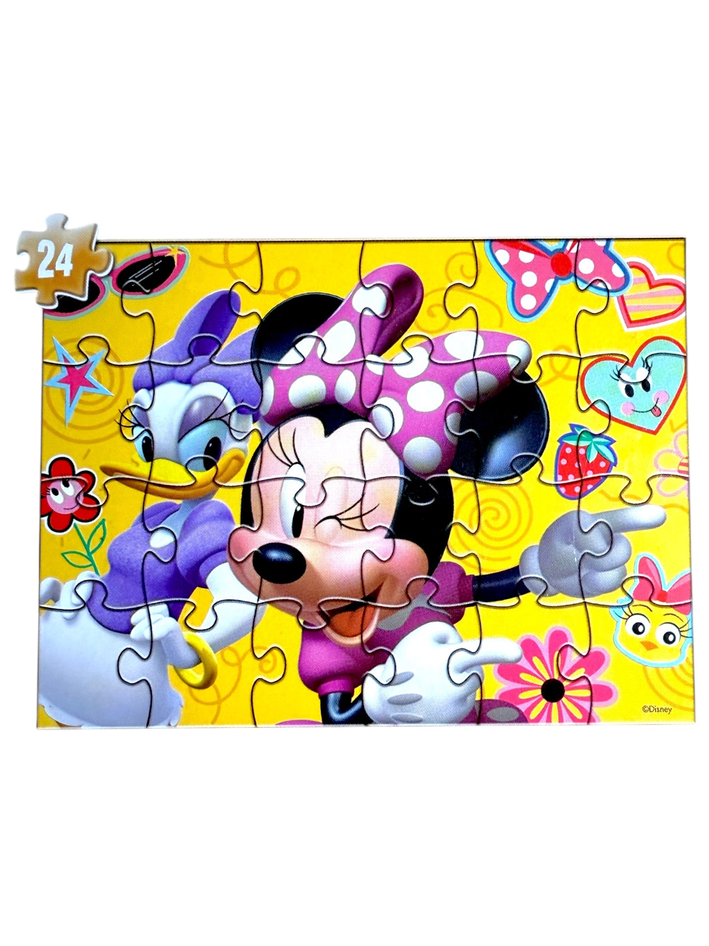 Disney's Minnie Mouse 5-Pack Faux Wood Puzzle Set in Wooden Storage Box