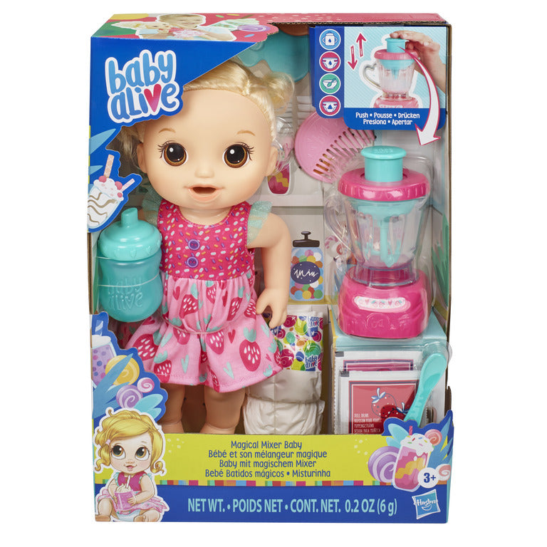 Baby Alive Magical Mixer Strawberry Shake Baby Doll (Blonde Hair)