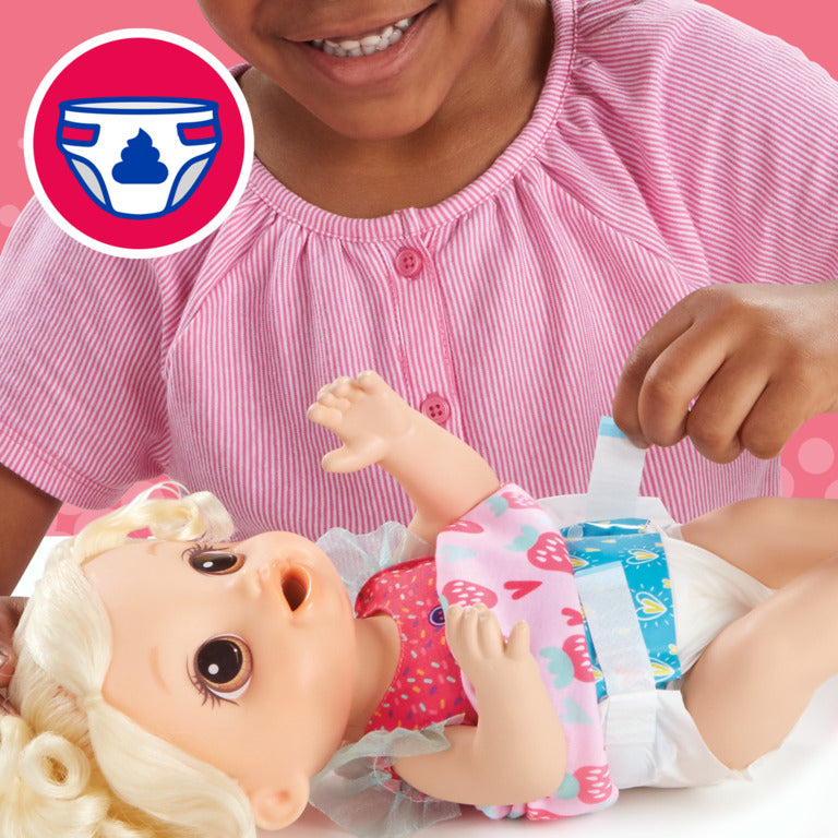 Baby Alive Magical Mixer Strawberry Shake Baby Doll (Blonde Hair)