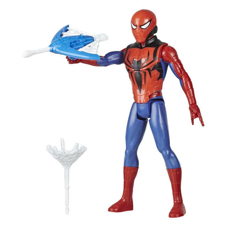 Marvel Titan Hero Series Blast Gear Spider-Man 12-Inch Action Figure with Launcher and Accessories