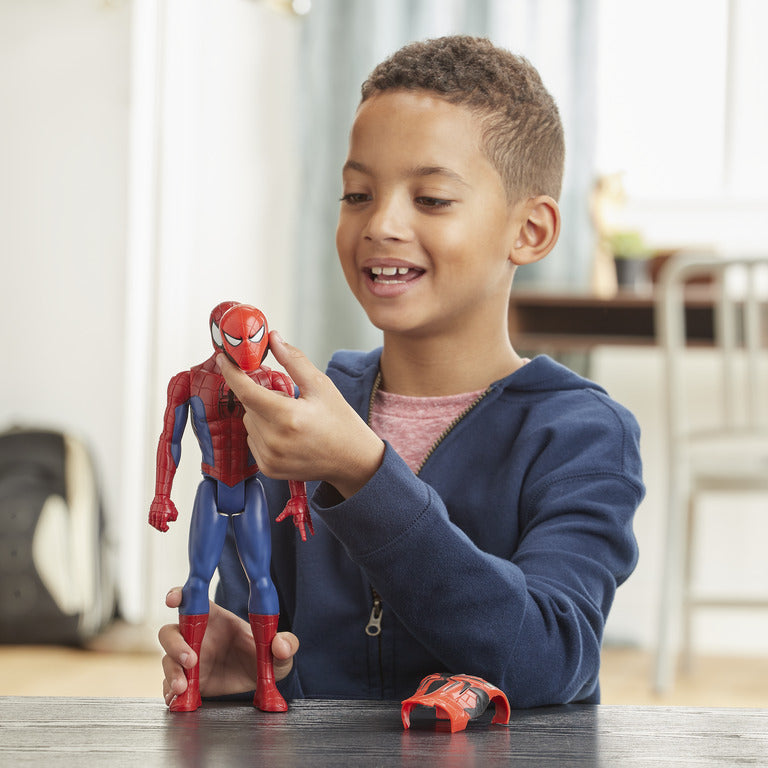 Marvel Titan Hero Series Blast Gear Spider-Man 12-Inch Action Figure with Launcher and Accessories
