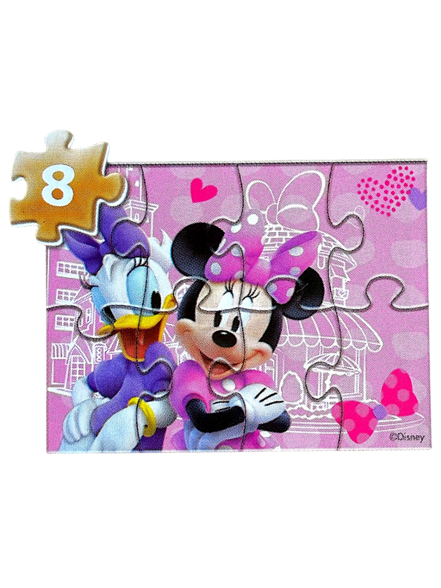 Disney's Minnie Mouse 5-Pack Faux Wood Puzzle Set in Wooden Storage Box