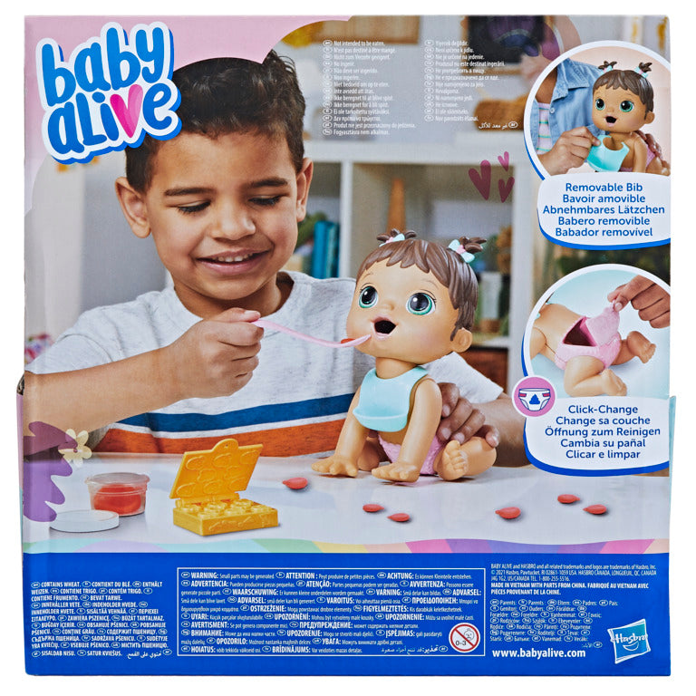 Baby Alive Lil Snacks Doll (Brown Hair)