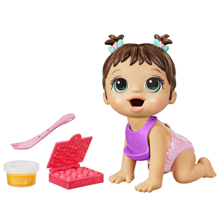 Baby Alive Lil Snacks Doll (Brown Hair)