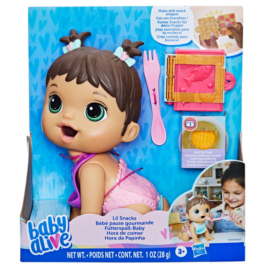 Baby Alive Lil Snacks Doll (Brown Hair)