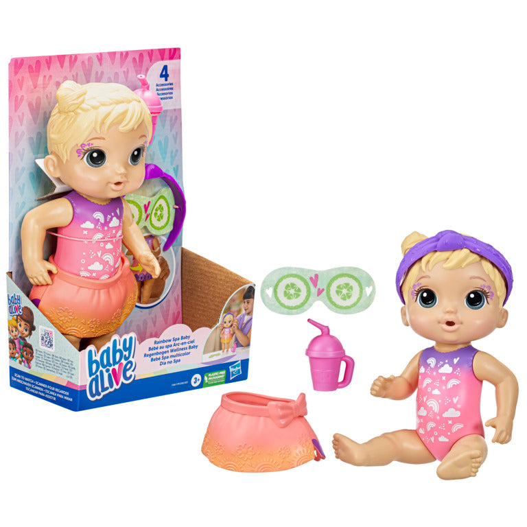 Baby Alive Rainbow Spa Baby Doll (Blonde Hair)