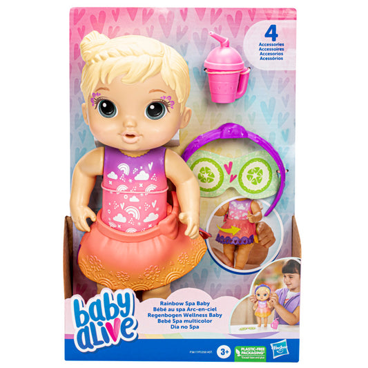 Baby Alive Rainbow Spa Baby Doll (Blonde Hair)