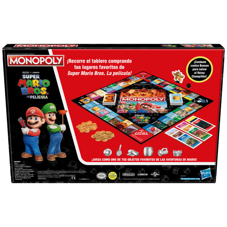 Monopoly Super Mario Bros. La Pelicula (Spanish Version) Board Game