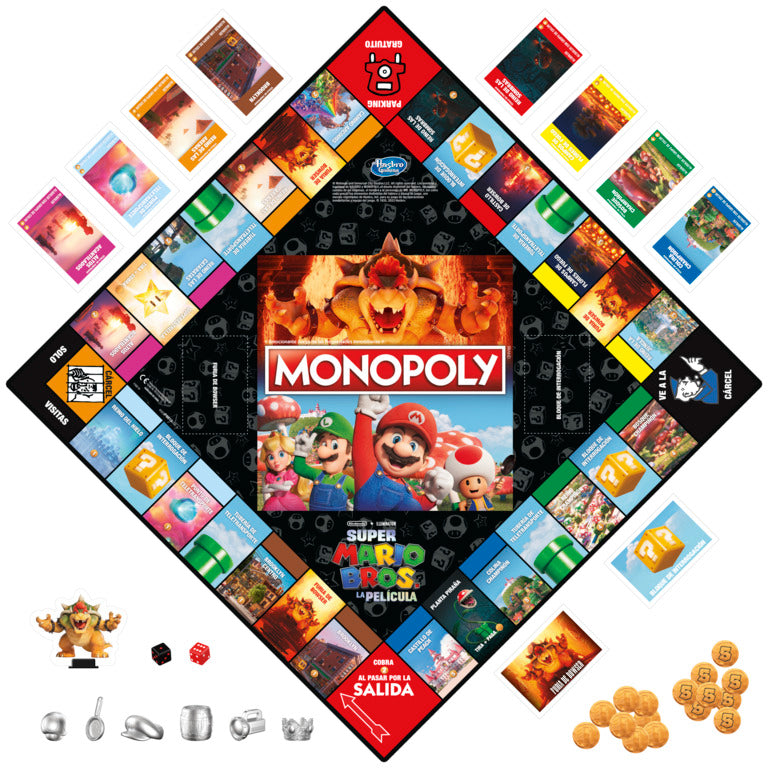 Monopoly Super Mario Bros. La Pelicula (Spanish Version) Board Game