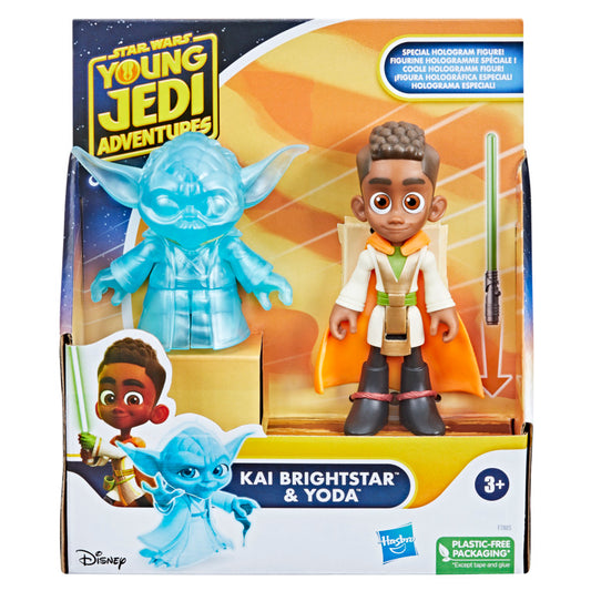 Star Wars Young Jedi Adventures Yoda and Kai Brightstar Action Figure and Accessory Playset