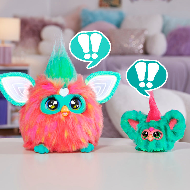 Furby Furblets Luv-Lee & Mello-Nee 2-Pack Mini Electronic Plush Toy for Girls & Boys 6+