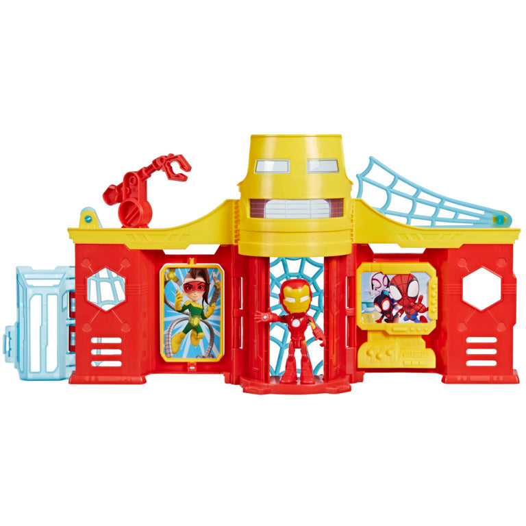 Marvel Spidey and His Amazing Friends Stark Tower Playset with Iron Man Action Figure