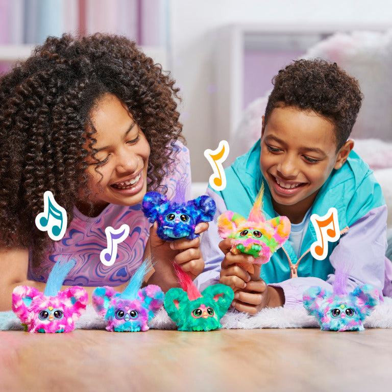 Furby Furblets Luv-Lee & Mello-Nee 2-Pack Mini Electronic Plush Toy for Girls & Boys 6+