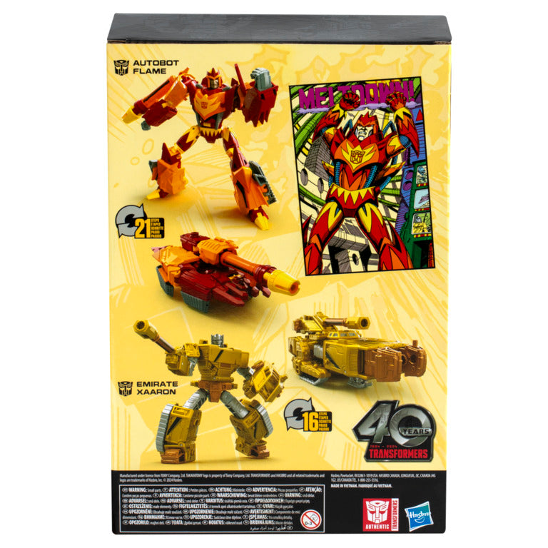 Transformers Generations Comic Edition Autobot Flame and Emirate Xaaron Figure Set