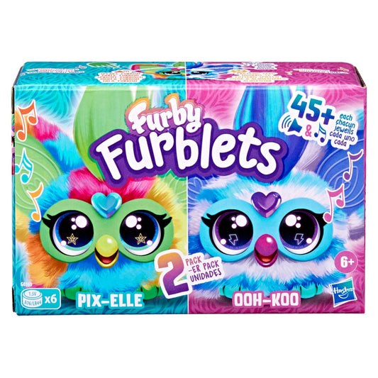Furby Furblets 2-Pack Pix-Elle and Ooh-Koo Mini Electronic Plush Toy