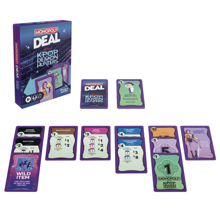 Monopoly Deal KPop Demon Hunters Card Game