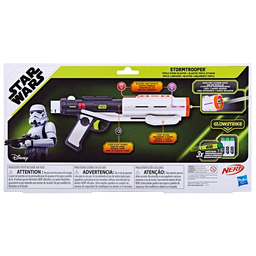 Nerf GlowStrike Star Wars Stormtrooper Triple Strike Blaster