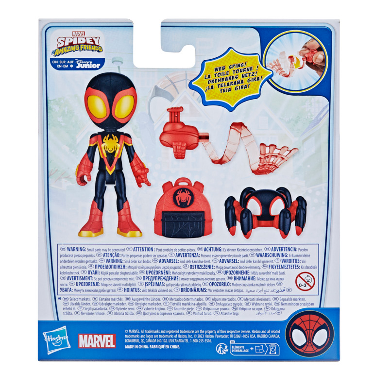 Marvel Spidey and His Amazing Friends Web-Spinners, Miles Morales Action Figure with Accessories