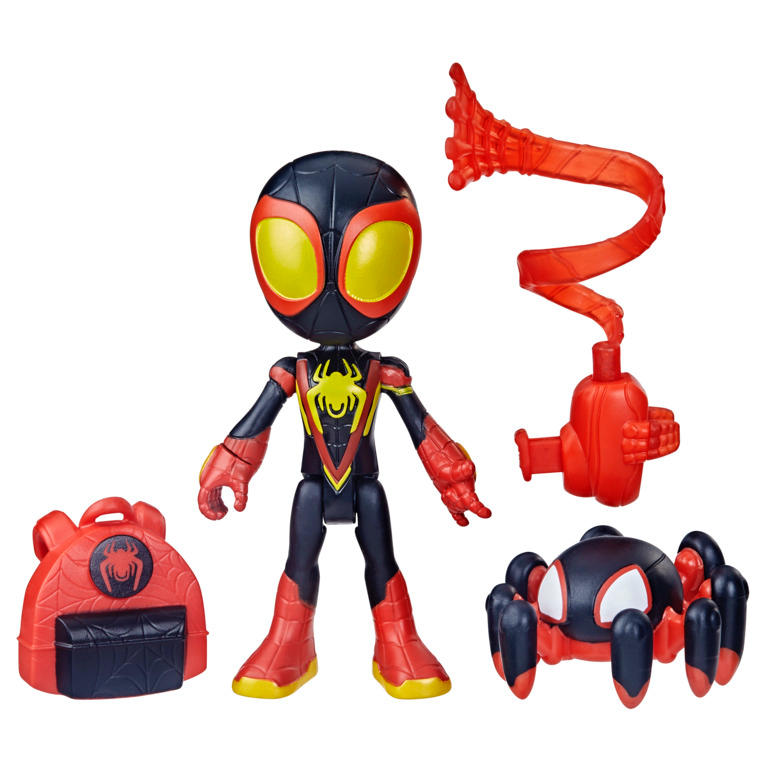 Marvel Spidey and His Amazing Friends Web-Spinners, Miles Morales Action Figure with Accessories