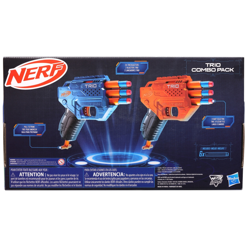 Nerf Elite 2.0 Trio Combo Dart Blaster Set
