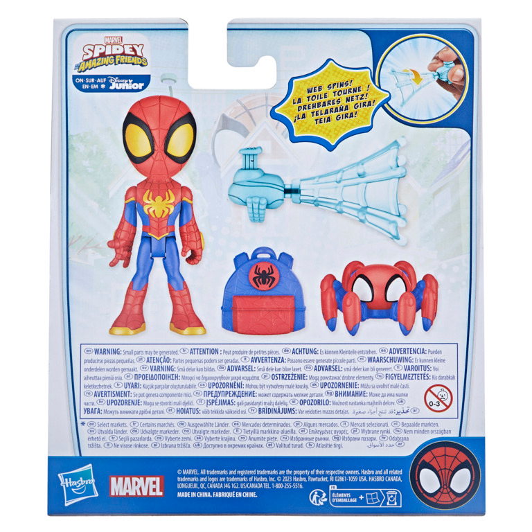 Marvel Spidey and His Amazing Friends Web-Spinners, Spidey Action Figure with Accessories