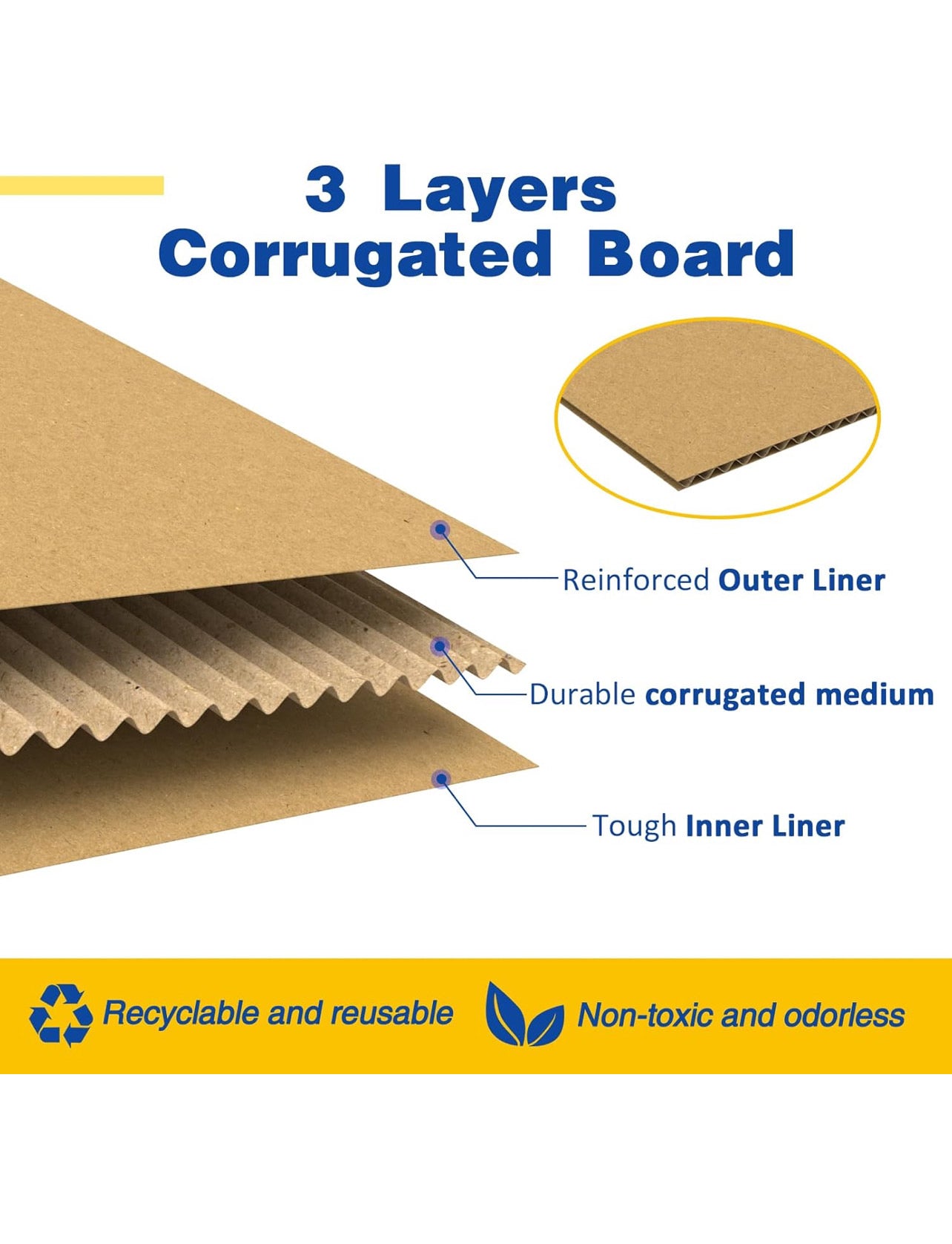 Partners 5x5x3” 10-Pack Corrugated Boxes