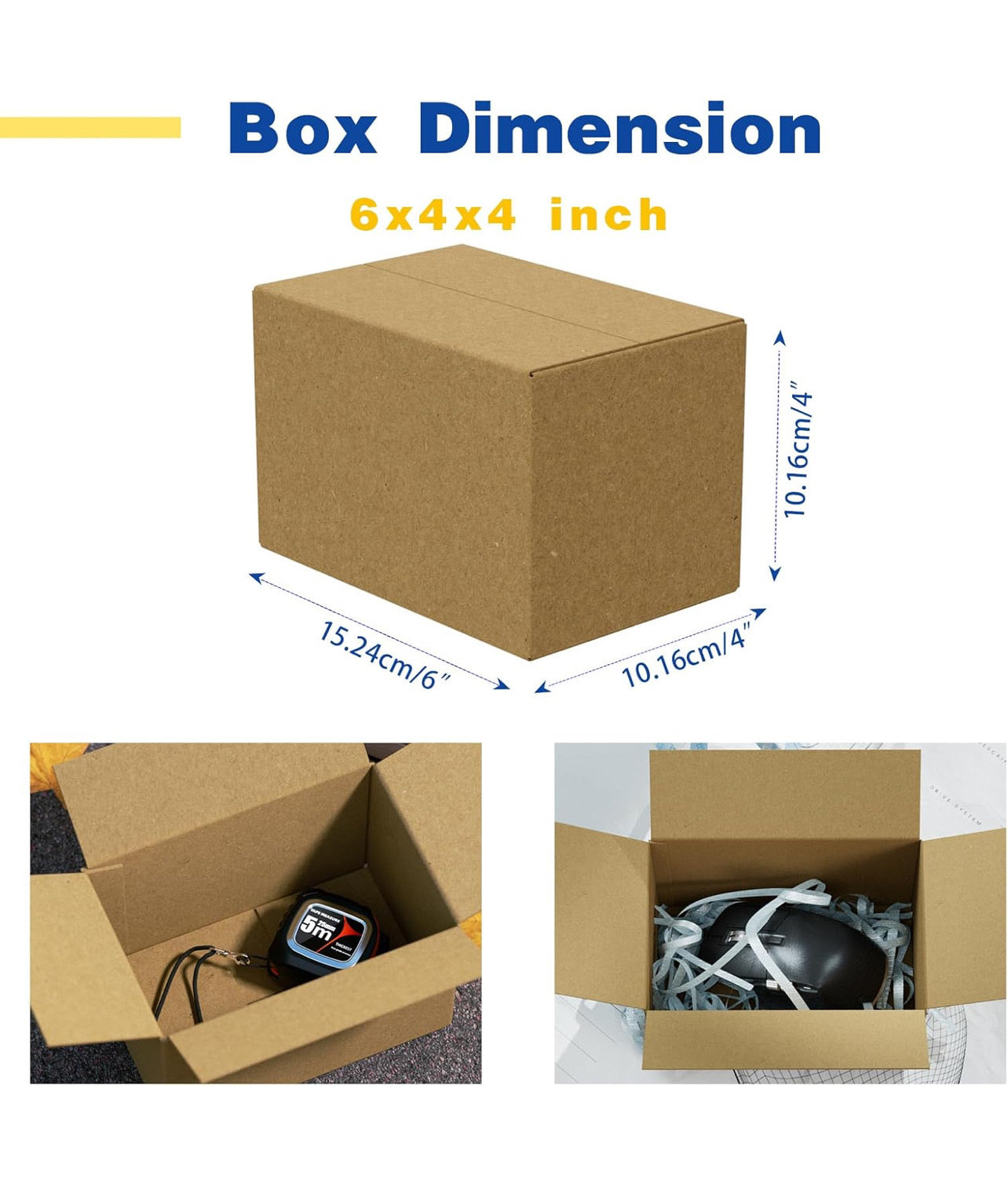 Partners 6x4x4” 25-Pack Corrugated Boxes