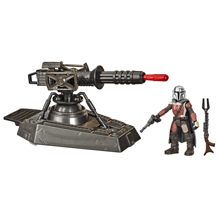 Star Wars Mission Fleet The Mandalorian Hover E-Web Cannon Figure Set